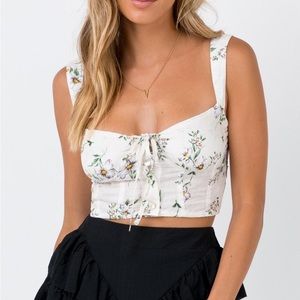 Floral Bustier Crop Top